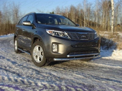 Накладка решётки радиатора средняя 12 мм ТСС для Kia Sorento 2012-2020