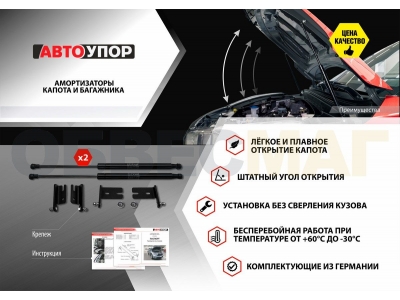 Амортизаторы багажника Автоупор, 2 шт. на седан для Lada Granta 2018-2021