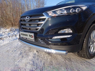 Накладка решётки радиатора 12 мм ТСС для Hyundai Tucson 2015-2018