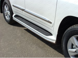 Защита штатных порогов 50 мм для Toyota Land Cruiser 200 Executive № TOYLC200EX16-02