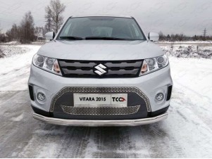 Защита передняя овальная 75х42 мм для Suzuki Vitara № SUZVIT15-04