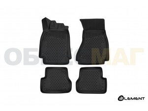 Коврики 3D в салон Element полиуретан 4 штуки на седан без перчат. ящика на Audi A6 № ELEMENT3D0423210k